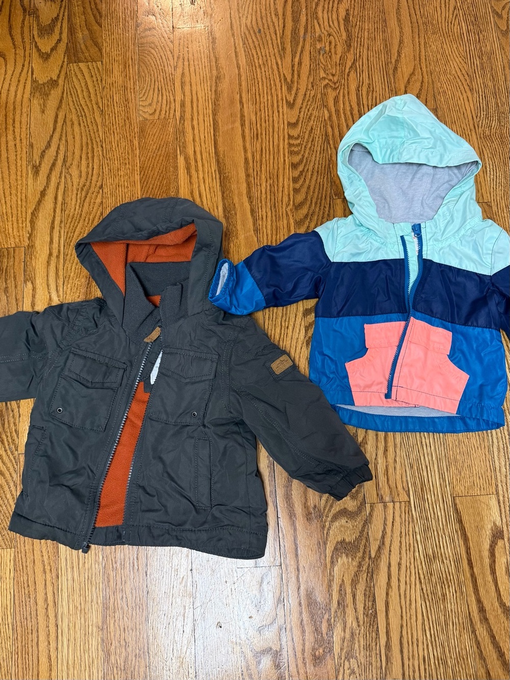12 M Boy Hooded Utility Jacket & Color Block Wind Breaker Jacket